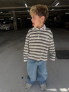 Choc Mustard Stripe Rugby Long Sleeve
