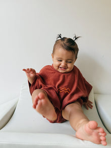  Choc Oranger Terry Romper