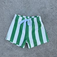 Stripe Shorts- Green