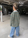 Olive Grove Stripe Rugby Long Sleeve