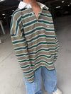 Olive Grove Stripe Rugby Long Sleeve