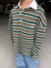 Olive Grove Stripe Rugby Long Sleeve