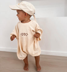  Coconut Cream Terry Romper